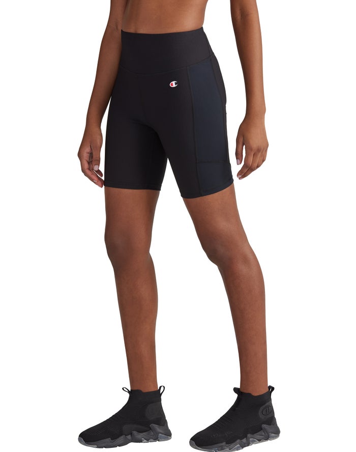 Champion Ribbed Bike 7 Korte Broek Dames - Zwart - Belgie 4028ZPUQF